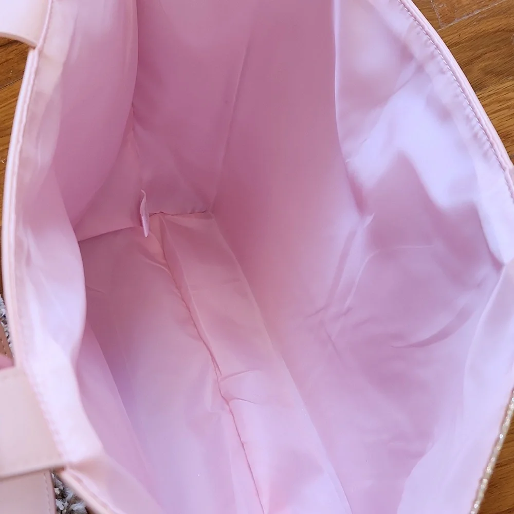 Jimmy Choo Blush Glitter Weekender Tote
